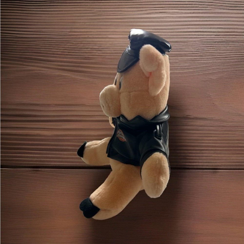 Vintage 1993 Harley Davidson Hog Pig Plush Stuffed Animal Play By Play EUC - Picture 2 of 5